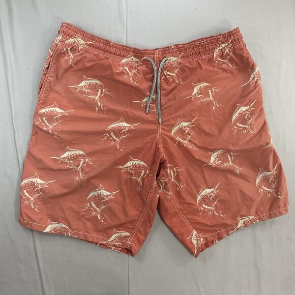 Vilebrequin Shorts Men's XXXL Pink Coral Beach Swim Trunks Lined Drawstring - Picture 1 of 9